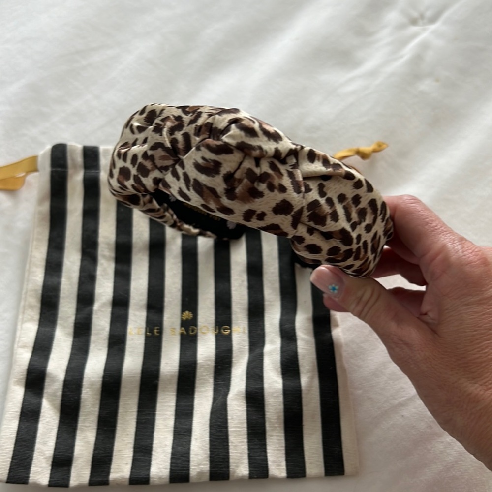 Lele Sadoughi leopard headband
